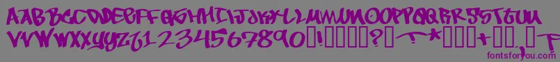 Шрифт Tobec – фиолетовые шрифты на сером фоне