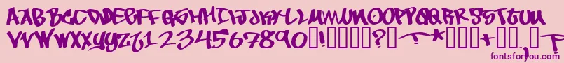 Tobec Font – Purple Fonts on Pink Background