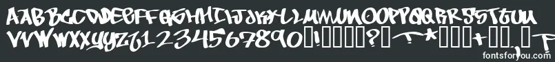 フォントTobec – 黒い背景に白い文字