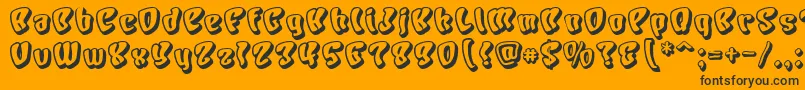 Chars Font – Black Fonts on Orange Background