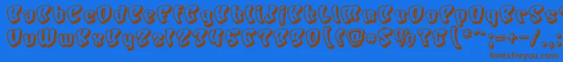 Chars Font – Brown Fonts on Blue Background