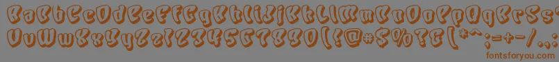 Chars Font – Brown Fonts on Gray Background