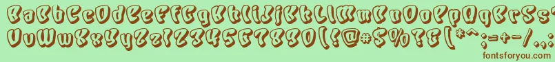 Chars Font – Brown Fonts on Green Background