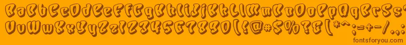 Chars Font – Brown Fonts on Orange Background