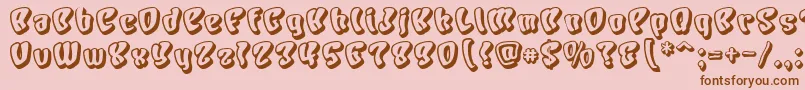 Chars Font – Brown Fonts on Pink Background
