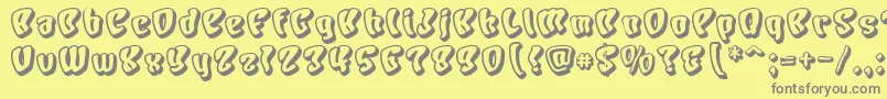 Chars Font – Gray Fonts on Yellow Background