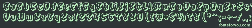 Chars Font – Green Fonts on Black Background