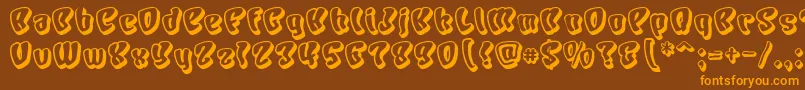 Chars Font – Orange Fonts on Brown Background