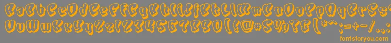 Chars Font – Orange Fonts on Gray Background