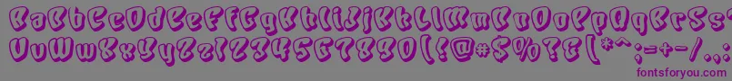 Chars Font – Purple Fonts on Gray Background