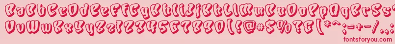 Шрифт Chars – красные шрифты на розовом фоне
