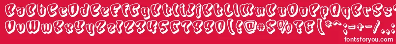 Шрифт Chars – белые шрифты на красном фоне