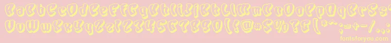 Chars Font – Yellow Fonts on Pink Background