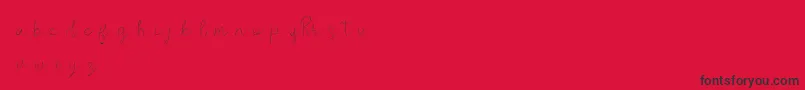 RosseDemo Font – Black Fonts on Red Background