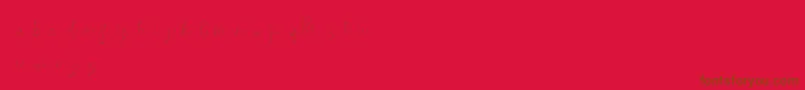 Czcionka RosseDemo – brązowe czcionki na czerwonym tle