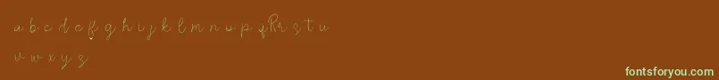 RosseDemo Font – Green Fonts on Brown Background