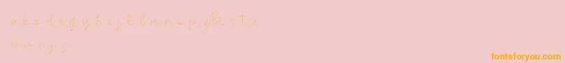 RosseDemo Font – Orange Fonts on Pink Background