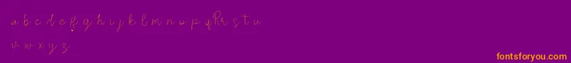 RosseDemo Font – Orange Fonts on Purple Background