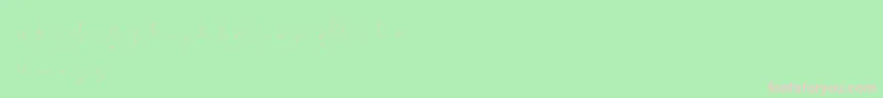 フォントRosseDemo – 緑の背景にピンクのフォント