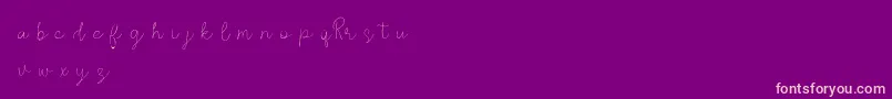 RosseDemo Font – Pink Fonts on Purple Background