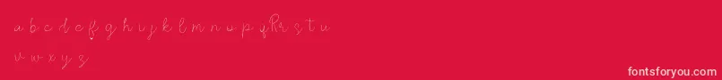RosseDemo Font – Pink Fonts on Red Background