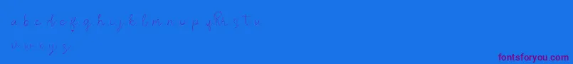 RosseDemo Font – Purple Fonts on Blue Background