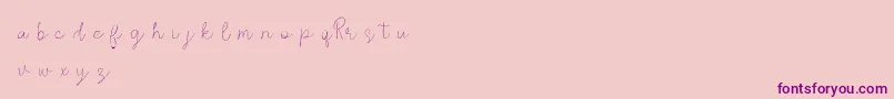 RosseDemo Font – Purple Fonts on Pink Background