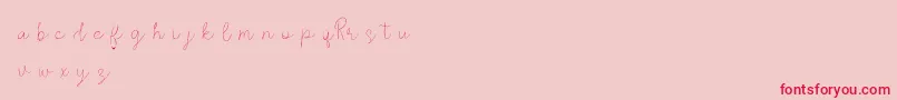 RosseDemo Font – Red Fonts on Pink Background