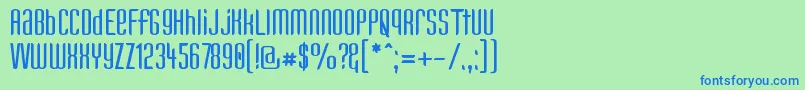 Kandun Font – Blue Fonts on Green Background