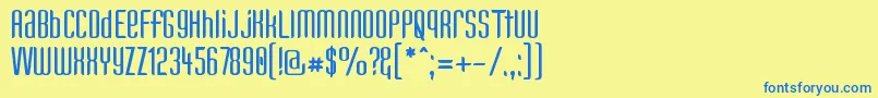 Kandun Font – Blue Fonts on Yellow Background