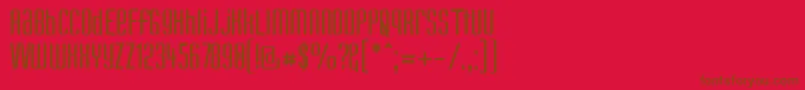 Kandun Font – Brown Fonts on Red Background