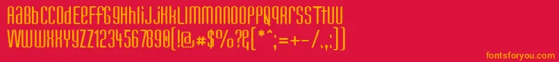 Kandun Font – Orange Fonts on Red Background