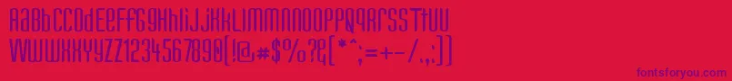 Kandun Font – Purple Fonts on Red Background