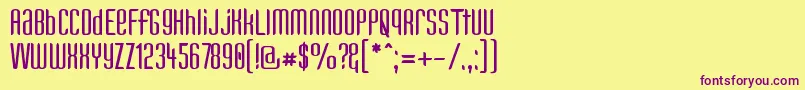 Kandun Font – Purple Fonts on Yellow Background