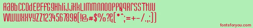 Kandun Font – Red Fonts on Green Background