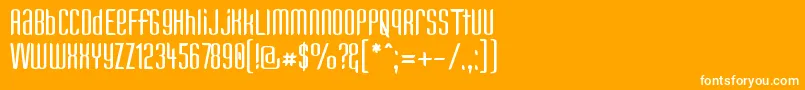 フォントKandun – オレンジの背景に白い文字