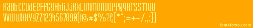 Шрифт Kandun – жёлтые шрифты на оранжевом фоне