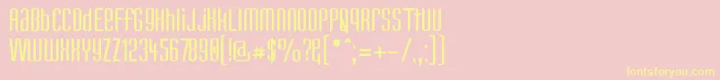 Kandun Font – Yellow Fonts on Pink Background