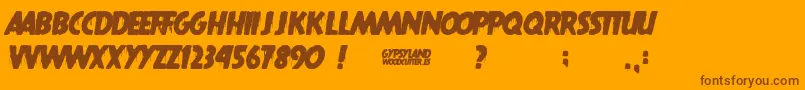 Шрифт Gypsyland – коричневые шрифты на оранжевом фоне