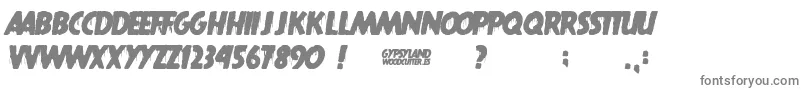 Gypsyland-Schriftart – Graue Schriften auf weißem Hintergrund