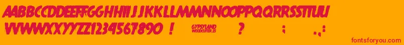 Шрифт Gypsyland – красные шрифты на оранжевом фоне