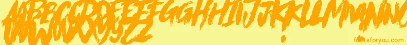 Eclipse ffy Font – Orange Fonts on Yellow Background