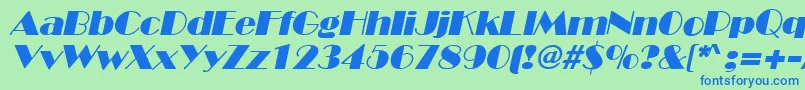 fuente BroadwayItalic – Fuentes Azules Sobre Fondo Verde