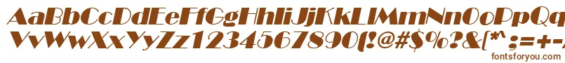 BroadwayItalic-fontti – ruskeat fontit valkoisella taustalla