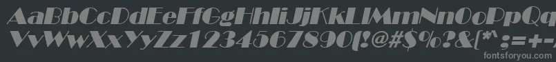 Czcionka BroadwayItalic – szare czcionki na czarnym tle