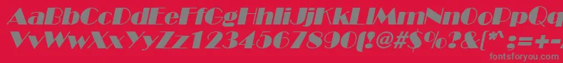 BroadwayItalic Font – Gray Fonts on Red Background
