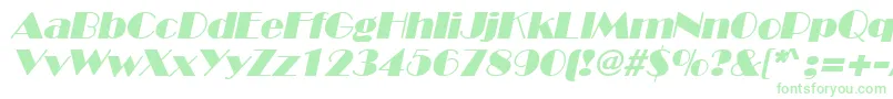 フォントBroadwayItalic – 緑のフォント