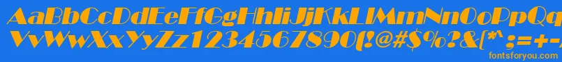 fuente BroadwayItalic – Fuentes Naranjas Sobre Fondo Azul