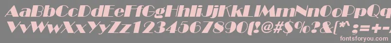 fuente BroadwayItalic – Fuentes Rosadas Sobre Fondo Gris