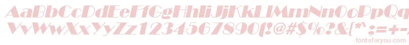 BroadwayItalic-fontti – vaaleanpunaiset fontit valkoisella taustalla